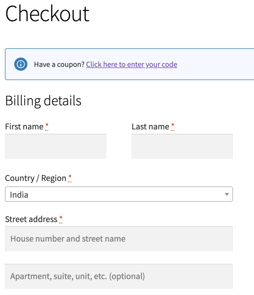 WooCommerce:  Customize Checkout Billing details fields