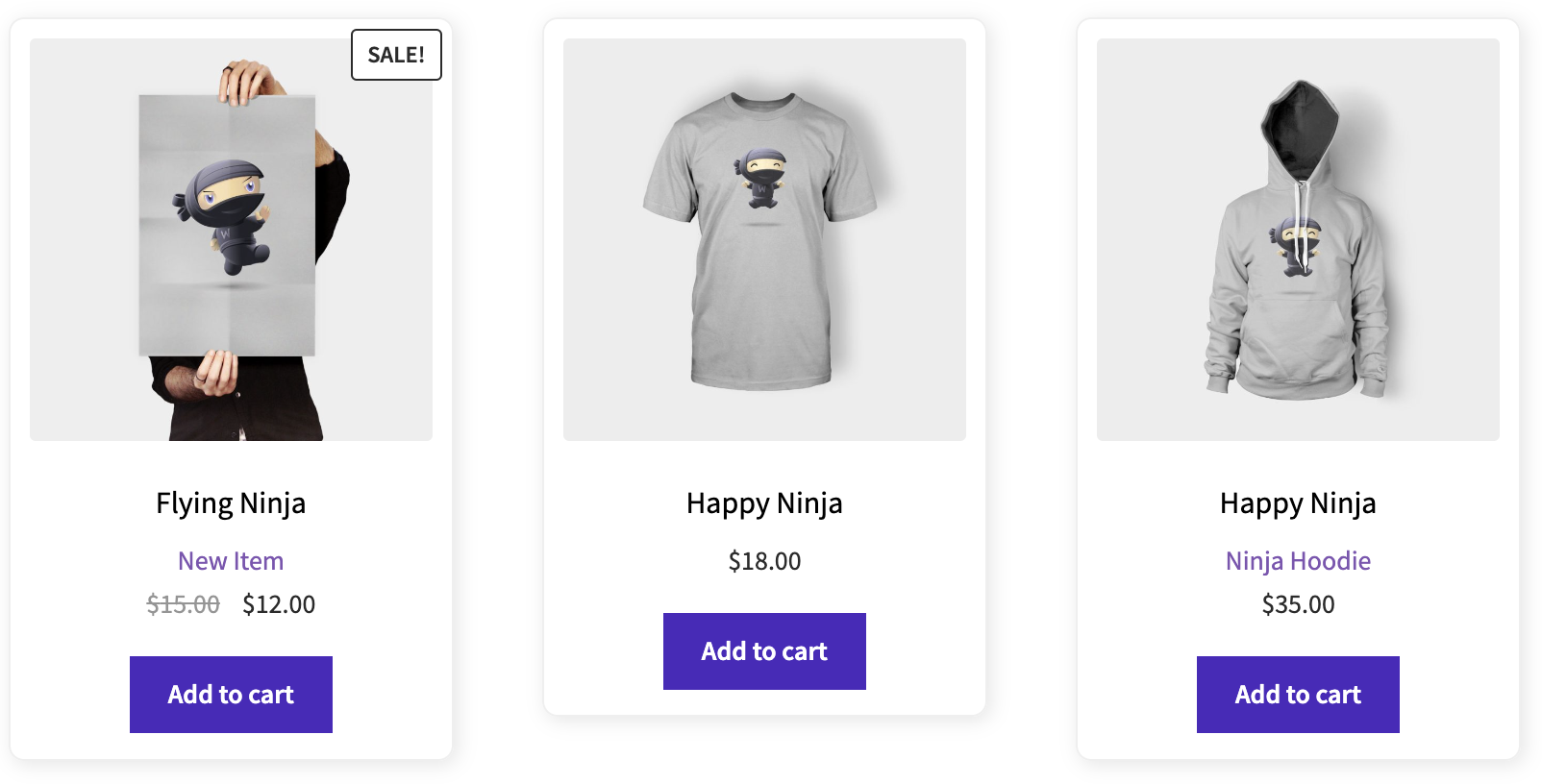 WooCommerce shop page with custom content displayed under title