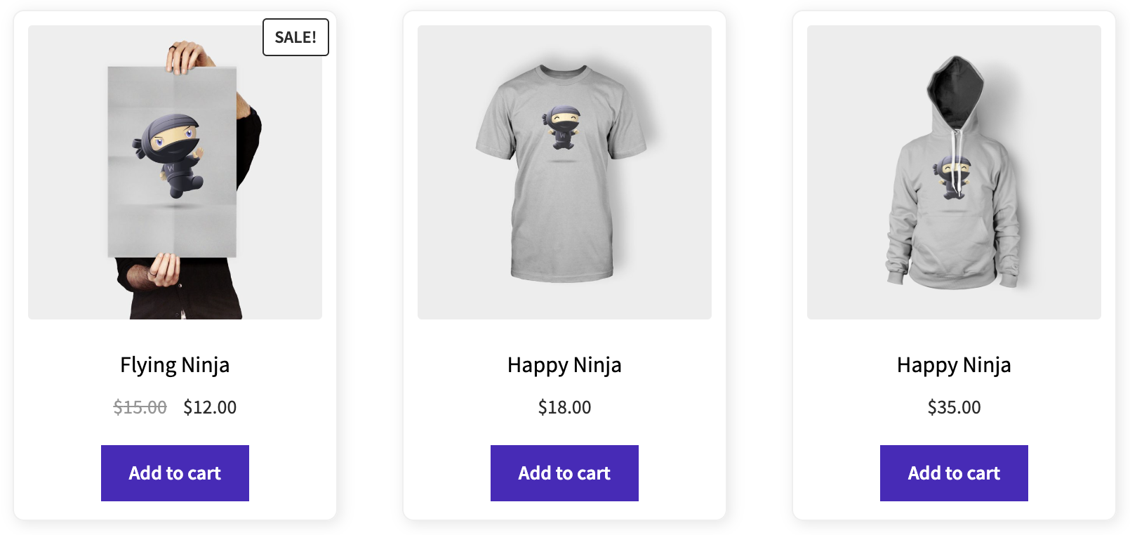 WooCommerce: shop page